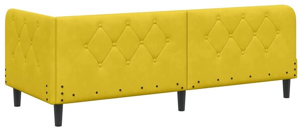Kutni okvir kreveta Žuta 80 x 200 cm Baršun - Žuta / 80 x 200 cm