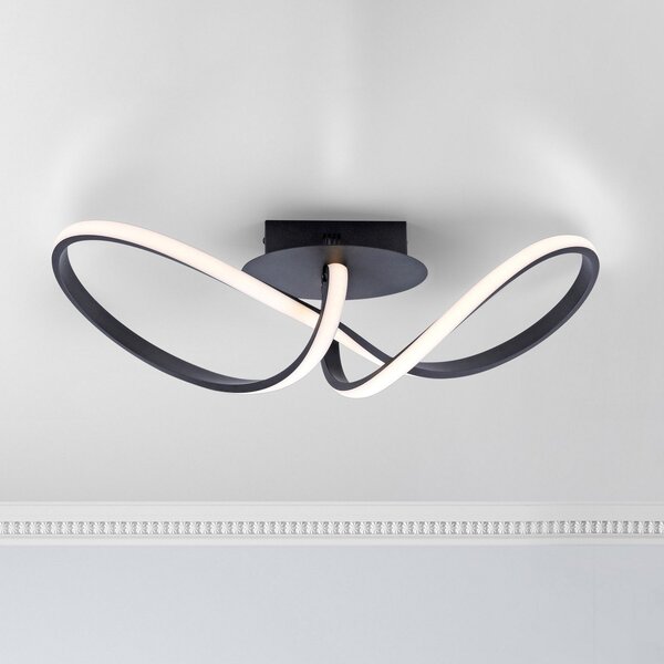 JUST LIGHT. GmbH Maria LED stropna svjetiljka, prigušiva, crna, prigušiva, Crno, spavaća soba, Metal