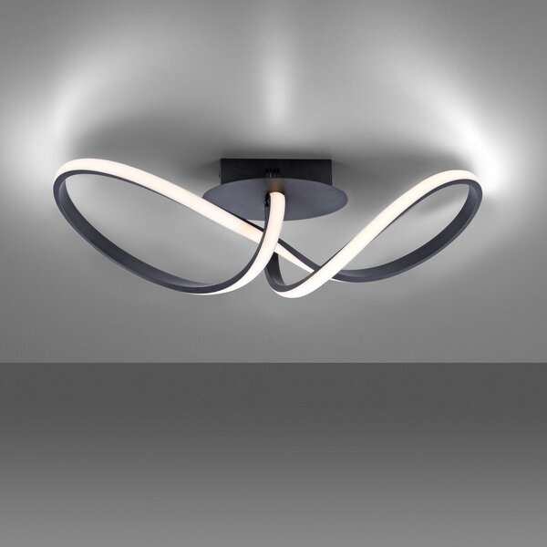 JUST LIGHT. GmbH Maria LED stropna svjetiljka, prigušiva, crna, prigušiva, Crno, spavaća soba, Metal