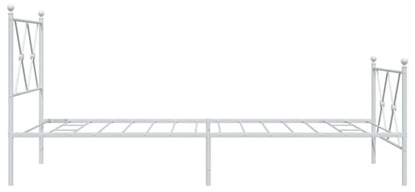 Metalni okvir kreveta uzglavlje i podnožje bijeli 90 x 200 cm - Bijela / 90 x 200 cm