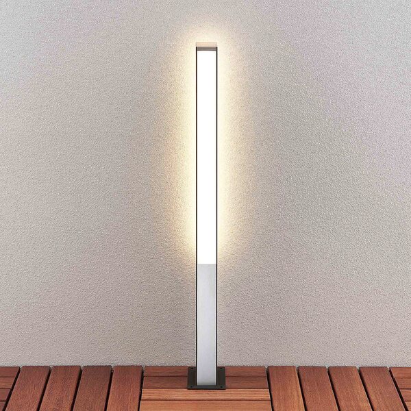 Lucande LED staza Aegisa, 80 cm, antracit, metal, IP54, Crno, Nehrđajući čelik