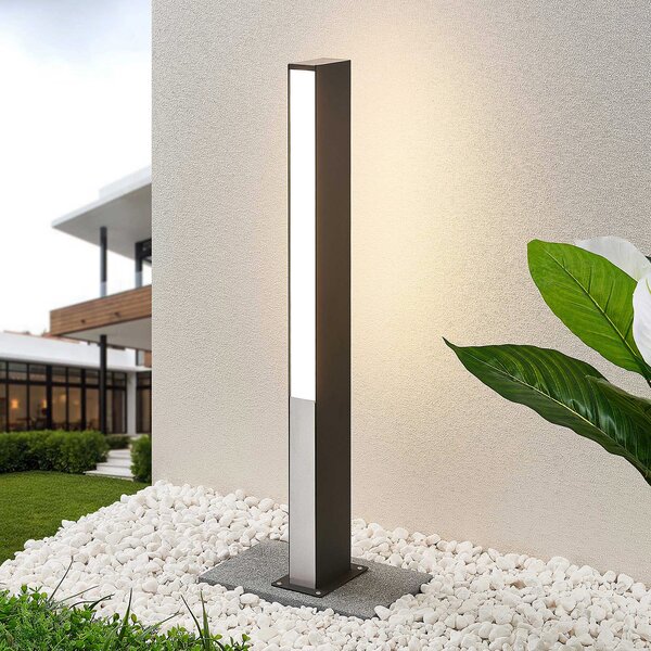 Lucande LED staza Aegisa, 80 cm, antracit, metal, IP54, Crno, Nehrđajući čelik