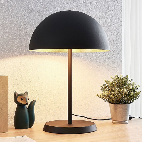 Lindby stolna lampa Idalene, visina 51 cm, crna, metal, Crno, Dnevni boravak/blagovaonica, Metal