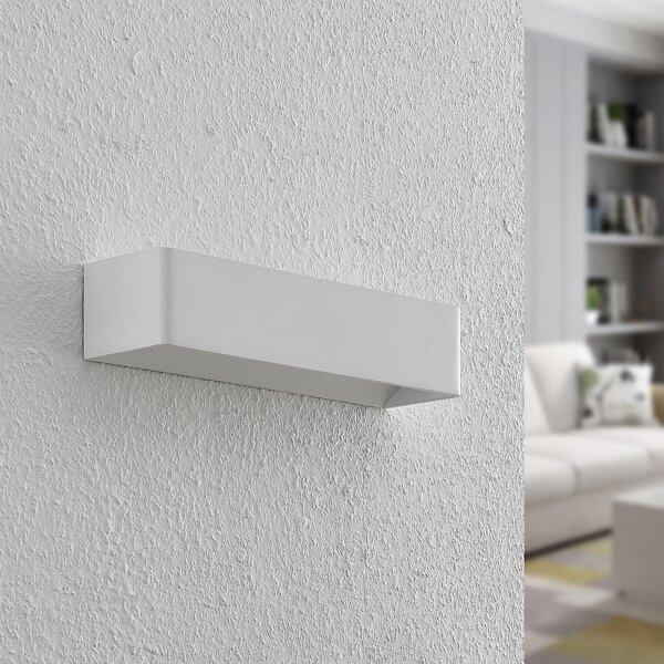 Arcchio LED zidna lampa Karam, 37 cm, bijela, metalna, gore/dolje, prigušiva, Bijela, Dnevni boravak/blagovaonica, Aluminij