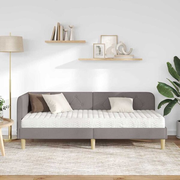 Kutni okvir kreveta Sivo-smeđa 80 x 200 cm tkanina - Smeđesiva / 80 x 200 cm