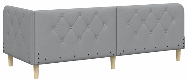 Kutni okvir kreveta Svijetlo siva 80 x 200 cm tkanina - Svjetlosiva / 80 x 200 cm