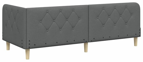 Kutni okvir kreveta Tamno siva 80 x 200 cm tkanina - Siva / 80 x 200 cm