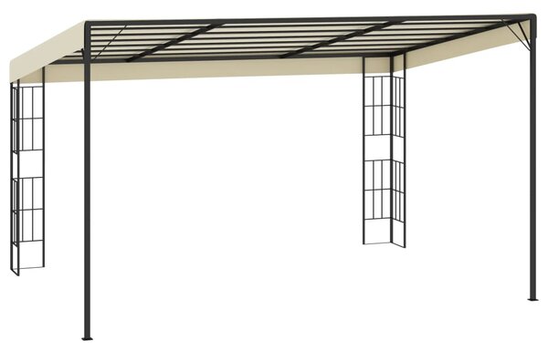 Zidna sjenica 3 x 4 m krem od tkanine - Krema / 3 x 4 m
