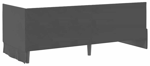 Kutni krevetni okvir s madracem s uzglavljem 2 pcs Crna Baršun - Crna / 90 x 200 cm