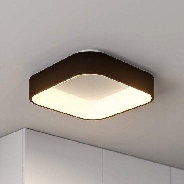 Arcchio LED stropna svjetiljka Aleksi, 45 x cm, crna, CCT, prigušiva, Crno, Kuhinja, Metal