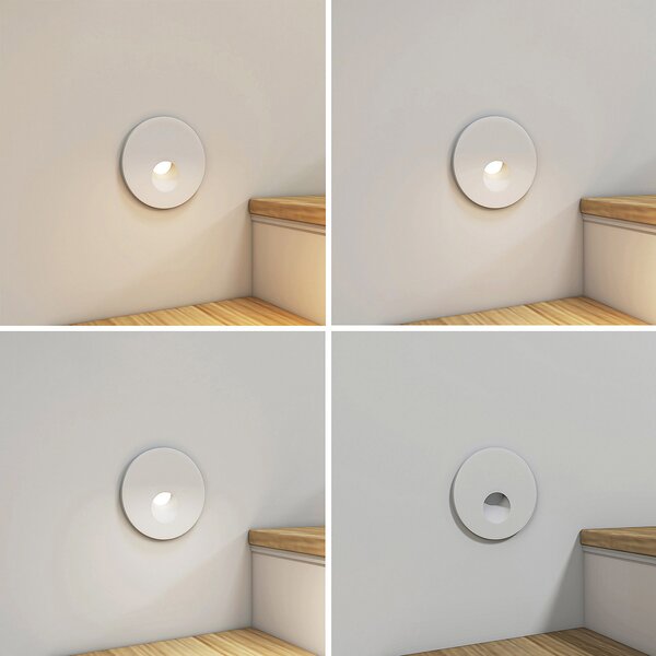 Arcchio LED ugradna svjetiljka Vexi, Ø 7,5 cm, bijela, aluminij, CCT, prigušiva, Bijela, Dnevni boravak/blagovaonica, Aluminij, Okrugla ugradna svjetla