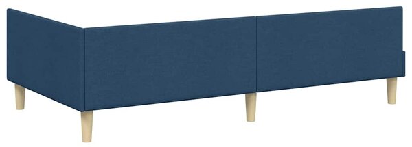 Kutni krevetni okvir s madracem s madracem 2 pcs Plava tkanina - Plava / 90 x 190 cm