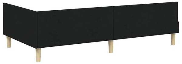 Kutni krevetni okvir s madracem s madracem 2 pcs Zelena tkanina - Crna / 80 x 200 cm