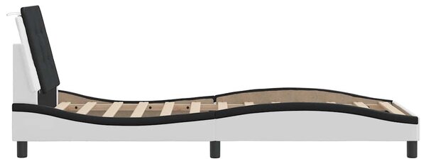 Okvir kreveta bez madraca Zadar crno-bijeli 80x200 cm umjetna koža - Crna / 80 x 200 cm