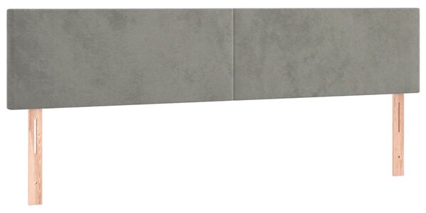 Krevet s oprugama i madracem svjetlosivi 120x190 cm baršunasti - Siva / 120 x 190 cm