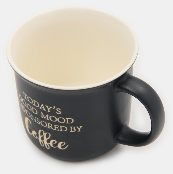 Sinsay - Keramička šalica s natpisom Today’s Good Mood Is Sponsored By Coffee