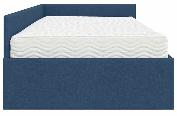 Kutni krevetni okvir s madracem Ostalo 2 pcs Plava tkanina - Plava / 80 x 200 cm