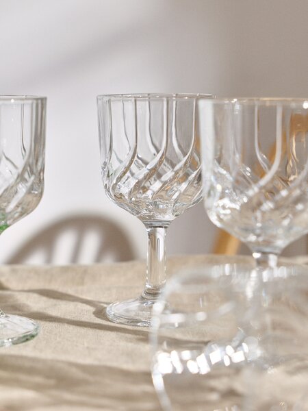 Sinsay - Čaše na stalku s reljefnim uzorkom 4 pack