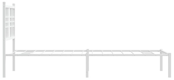 Metalni okvir krevet bez madraca s uzglavljem bijeli 75x190 cm - Bijela / 75 x 190 cm