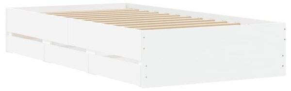 Okvir kreveta s ladicama bez madraca bijeli 90x200 cm - Bijela / 90 x 200 cm