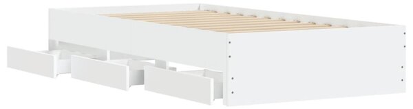 Okvir kreveta s ladicama bez madraca bijeli 90x200 cm - Bijela / 90 x 200 cm