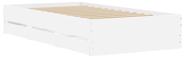 Okvir kreveta s ladicama bez madraca bijeli 90x200 cm - Bijela / 90 x 200 cm