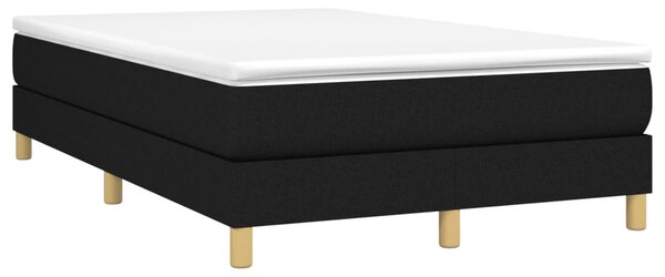 Krevet box spring s madracem crni 120 x 190 cm od tkanine - Crna / 120 x 190 cm