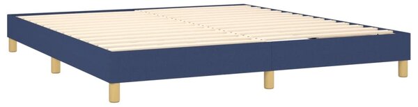 Krevet box spring s madracem LED plavi 160x200 cm od tkanine - Plava / 160 x 200 cm