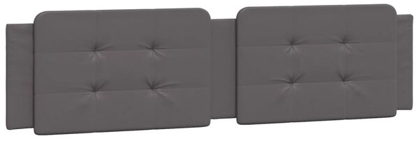 Krevet s madracem Zadar sivi 200 x 200 cm od umjetne kože - Siva / 200 x 200 cm