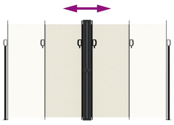 Bočna tenda na uvlačenje krem 200 x 600 cm - Krema / 200 x 600 cm
