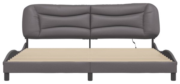 Okvir kreveta s LED-om bez madraca Hvar sivi 200 x 200 cm - Siva / 200 x 200 cm