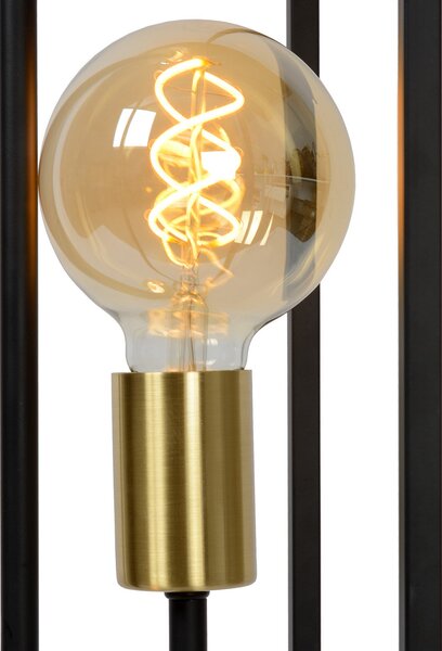 Lucide Podna lampa Ruben, crna, tri žarulje, Crno, Dnevni boravak/blagovaonica, Metal