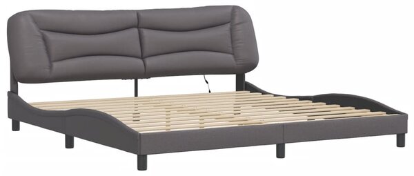 Okvir kreveta s LED-om bez madraca Hvar sivi 200 x 200 cm - Siva / 200 x 200 cm