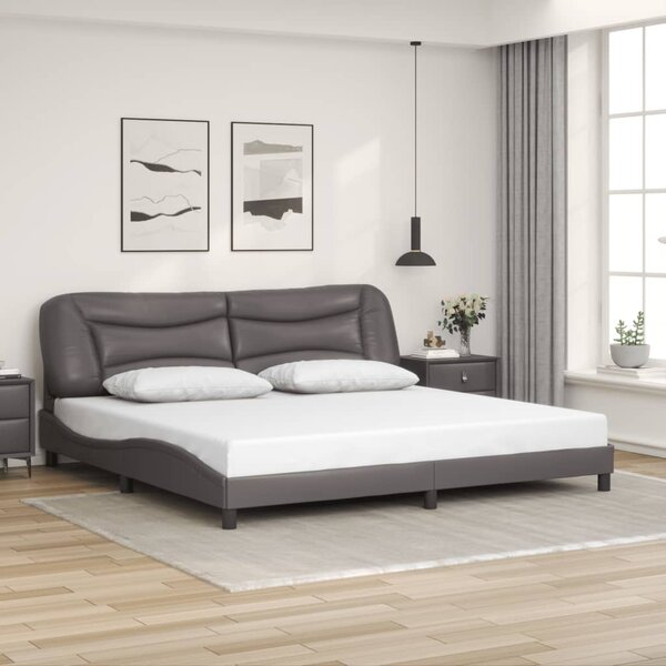 Okvir kreveta s LED-om bez madraca Hvar sivi 200 x 200 cm - Siva / 200 x 200 cm