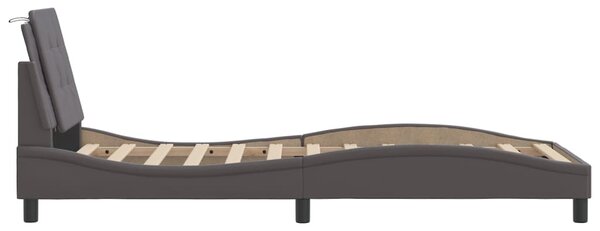 Okvir kreveta s LED-om bez madraca Zadar sivi 80 x 200 cm - Siva / 80 x 200 cm
