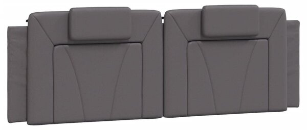 Krevet Viana s madracem sivi 160 x 200 cm od umjetne kože - Siva / 160 x 200 cm