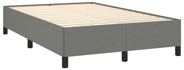 Krevet box spring s madracem LED tamnosivi 120 x 190 cm tkanina - Siva / 120 x 190 cm