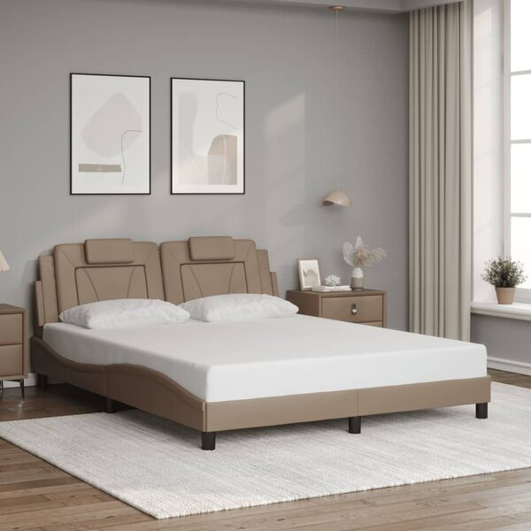 Okvir kreveta Viana s LED-om bez madracaboja cappuccina 160 x 200 cm - Smeđa / 160 x 200 cm
