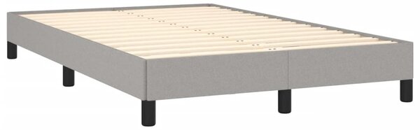 Krevet s oprugama i madracem svjetlosivi 120x190 cm od tkanine - Siva / 120 x 190 cm