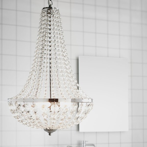 Markslöjd Gränsö luster za kupaonicu, Ø 40 cm, prigušiva, Providna, kupaonica, Kristal