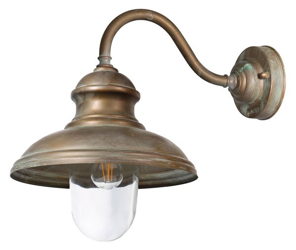 Moretti Luce Little Mill 3351 vanjska zidna svjetiljka, starinski mesing, staklo,, prigušiva, Bronca / stari mesing, Metal