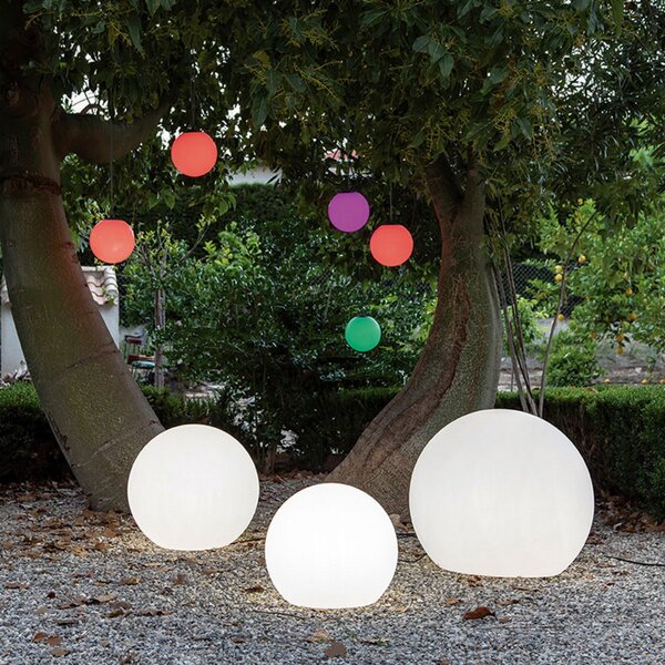 Newgarden Buly LED solarna svjetleća kugla IP65, Ø 20 cm, prigušiva, Bijela, Plastika, Solarna svjetla