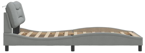 Okvir kreveta s LED-om bez madraca Hvar 100x200 cm od tkanine - Siva / 100 x 200 cm
