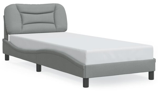 Okvir kreveta s LED-om bez madraca Hvar 90x200 cm od tkanine - Siva / 90 x 200 cm