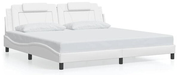 Okvir kreveta Viana s LED-om bez madraca bijeli 200 x 200 cm - Bijela / 200 x 200 cm
