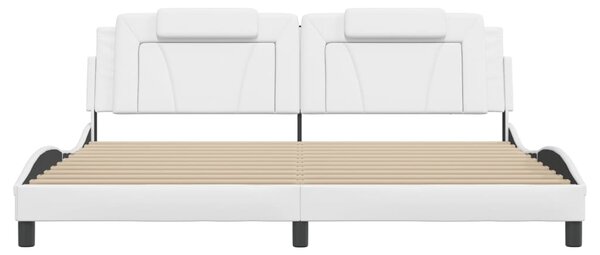 Okvir kreveta Viana s LED-om bez madraca bijeli 200 x 200 cm - Bijela / 200 x 200 cm