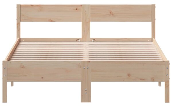 Okvir kreveta bez madraca 150 x 200 cm od masivne borovine - Smeđa / 150 x 200 cm