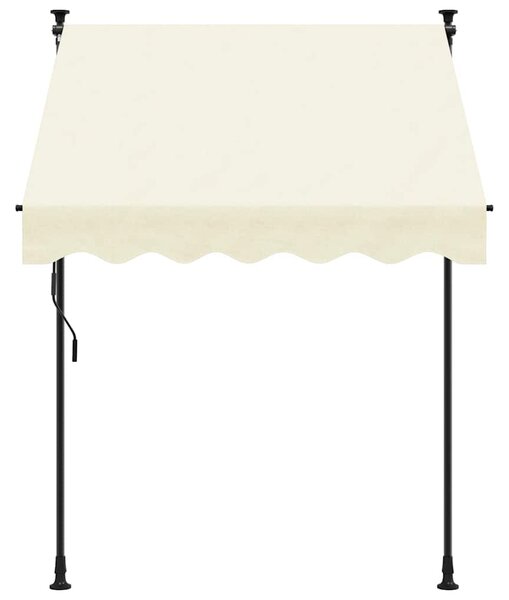Tenda na uvlačenje krem 200 x 115 cm od tkanine i čelika - Krema / N/A