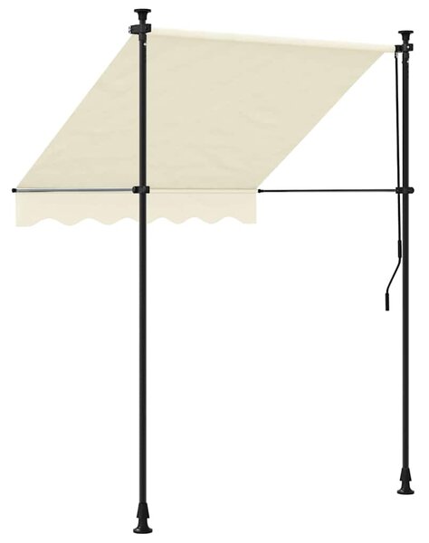 Tenda na uvlačenje krem 200 x 115 cm od tkanine i čelika - Krema / N/A