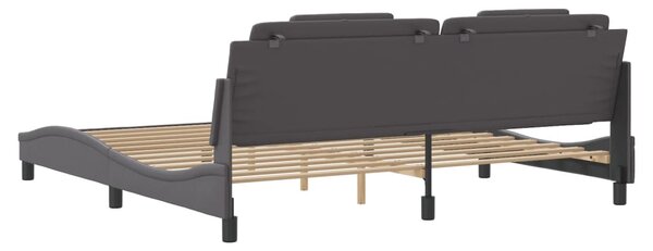 Okvir kreveta Viana s LED-om bez madraca sivi 200 x 200 cm - Siva / 200 x 200 cm